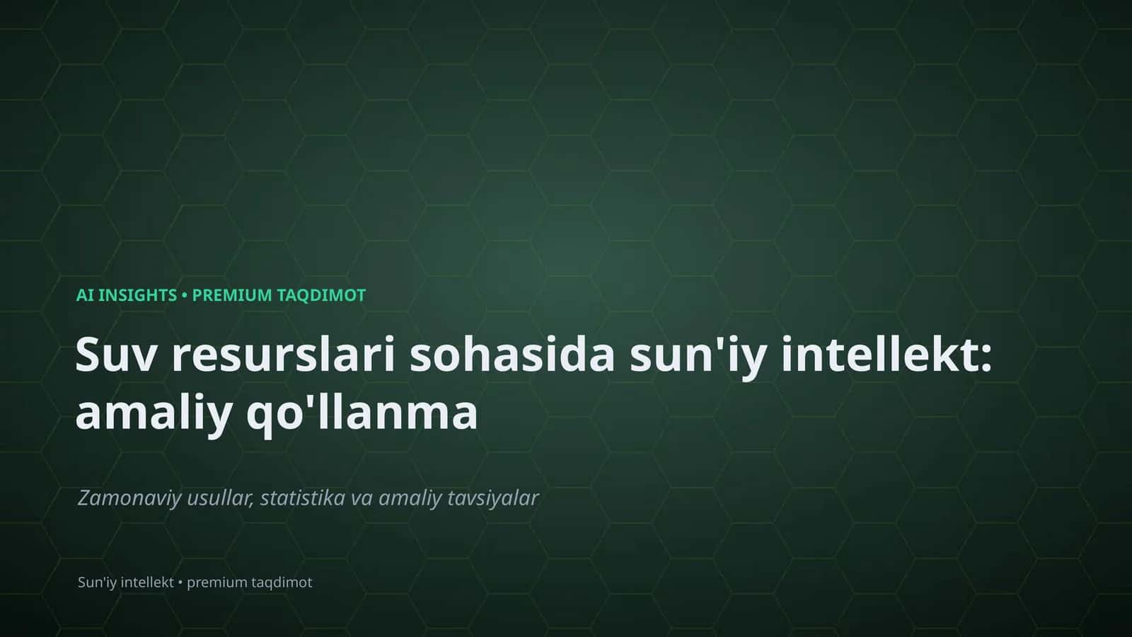 AI INSIGHTS • PREMIUM TAQDIMOT