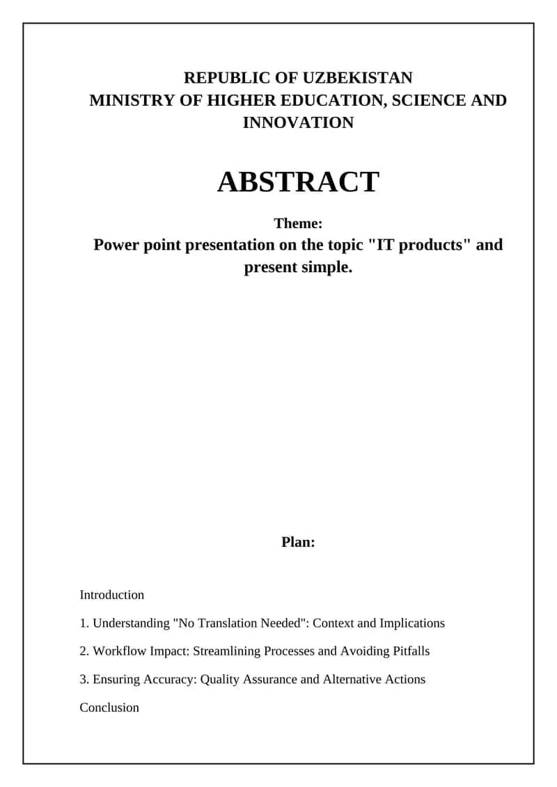 Power point presentation on the topic "IT products" and present simple