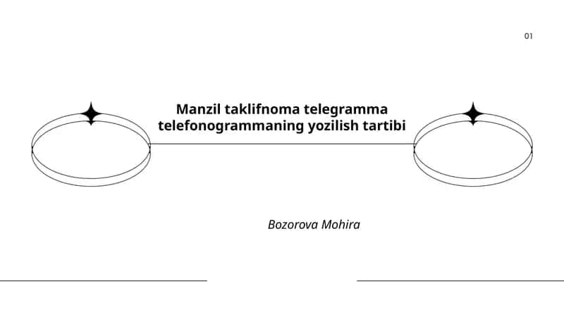 Manzil taklifnoma telegramma telefonogrammaning yozilish tartibi