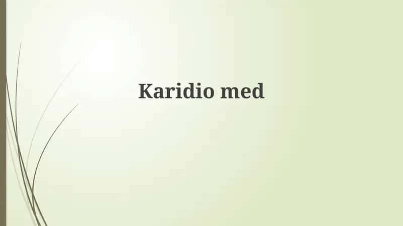 Karidio med