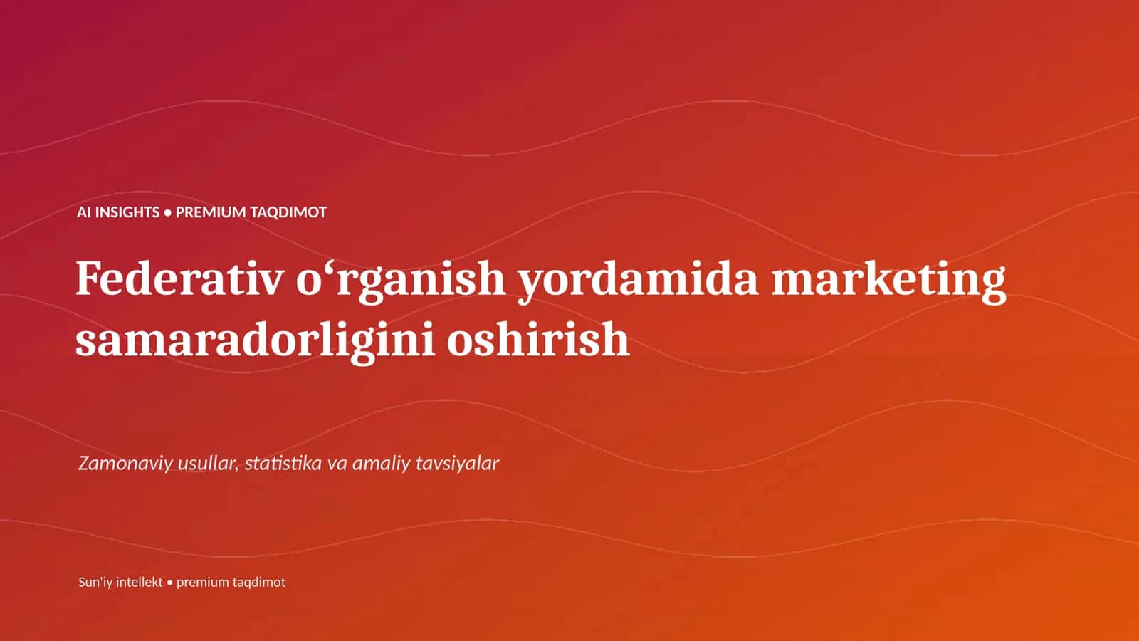 AI INSIGHTS • PREMIUM TAQDIMOT