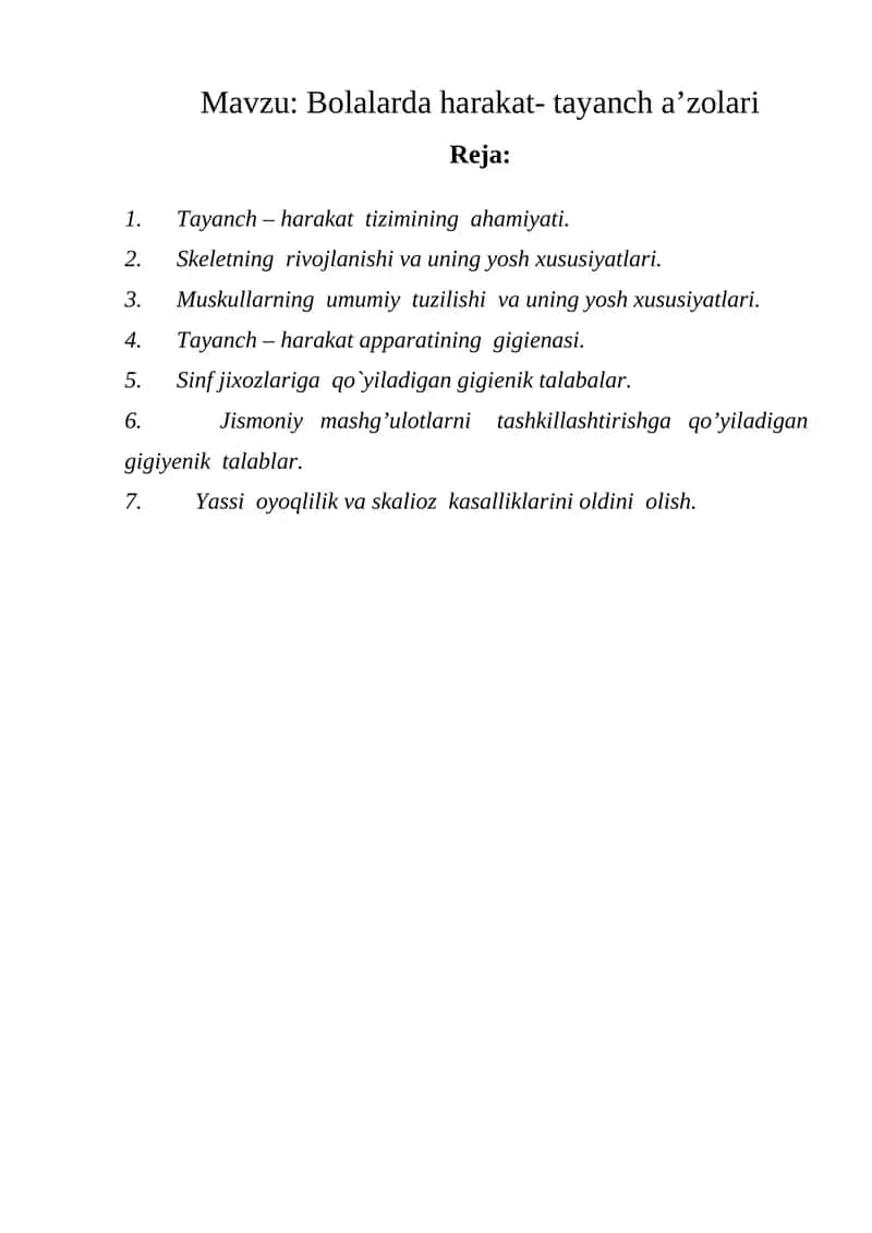 Tayanch – harakat apparati