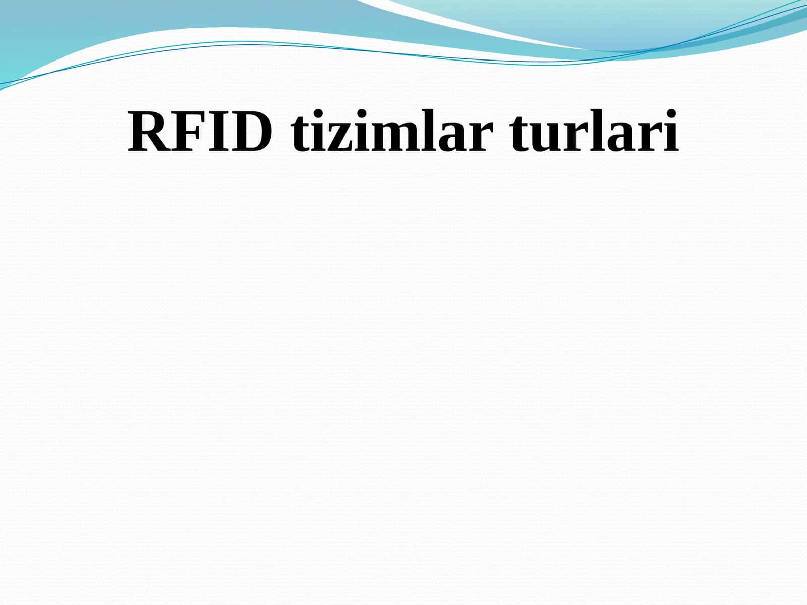 RFID tizimlari