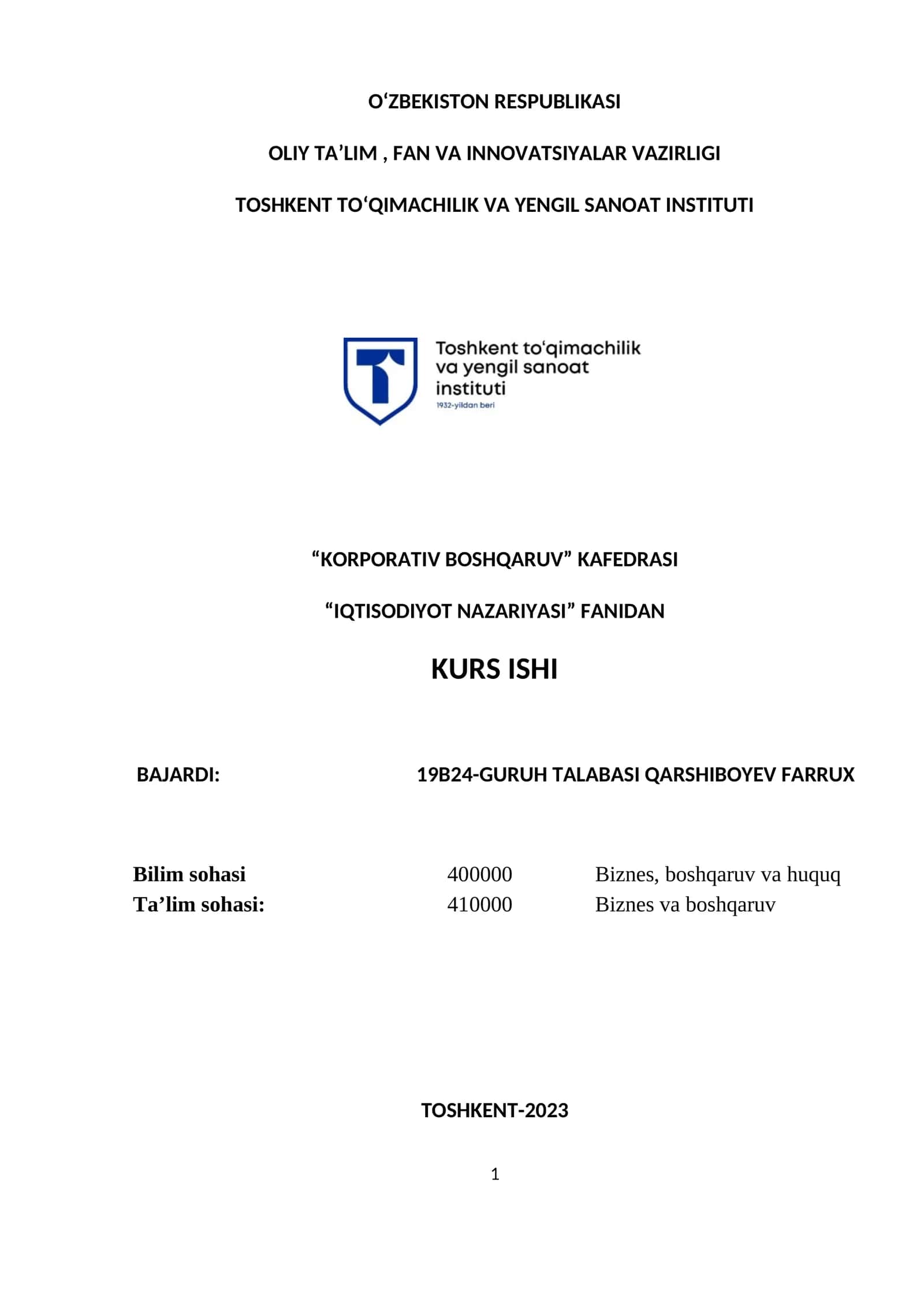 Ishsizlikning kelib chiqish sabablari va namoyon bo'lish shakllari
