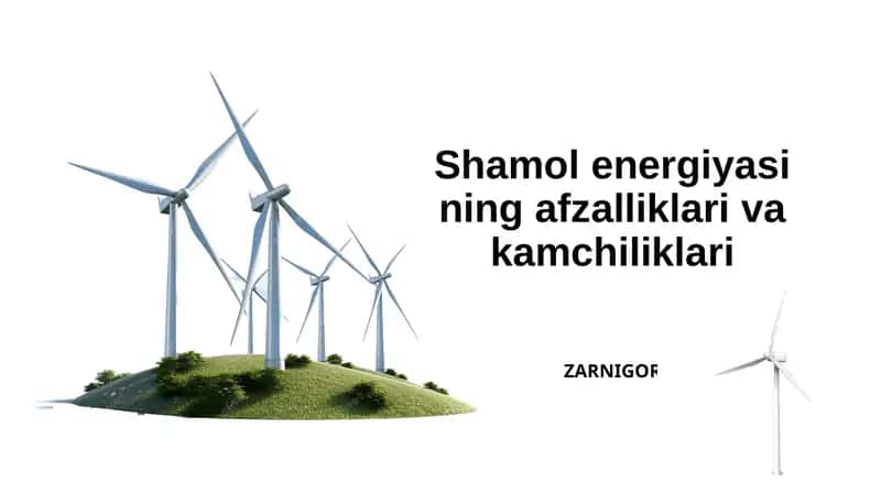 Shamol energiyasining afzalliklari va kamchiliklari