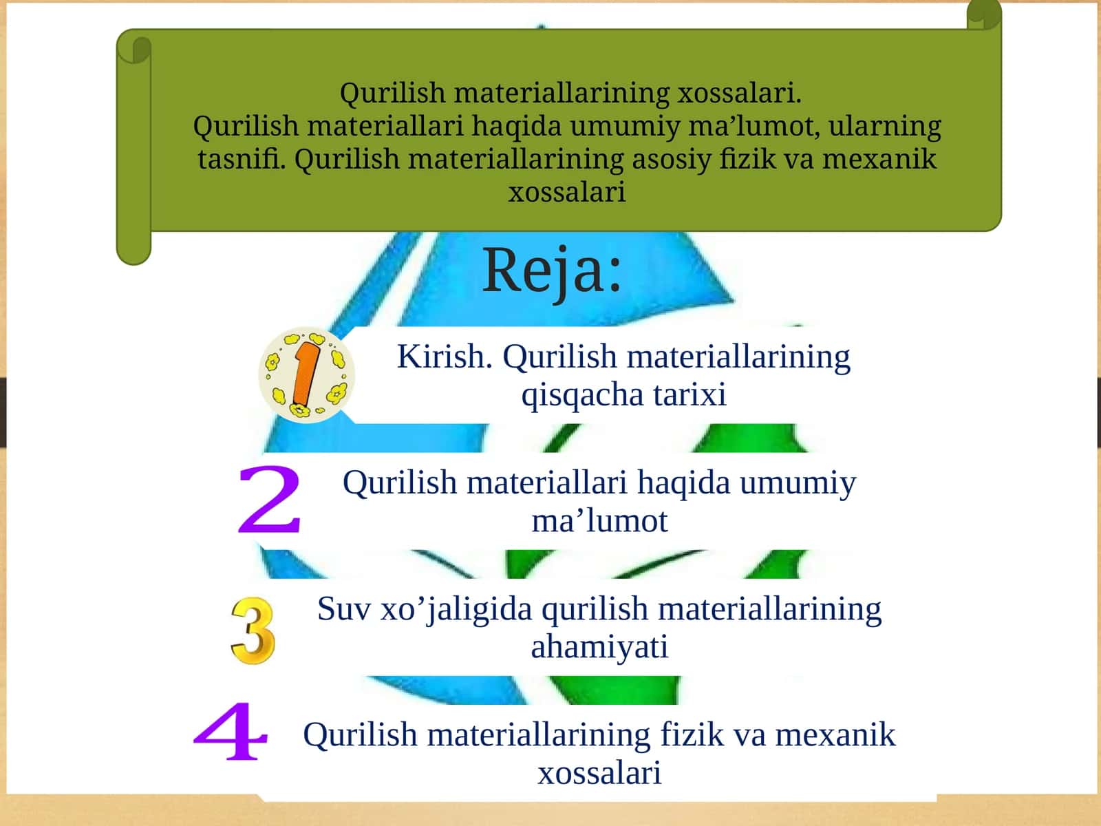 Qurilish materiallarining xossalari