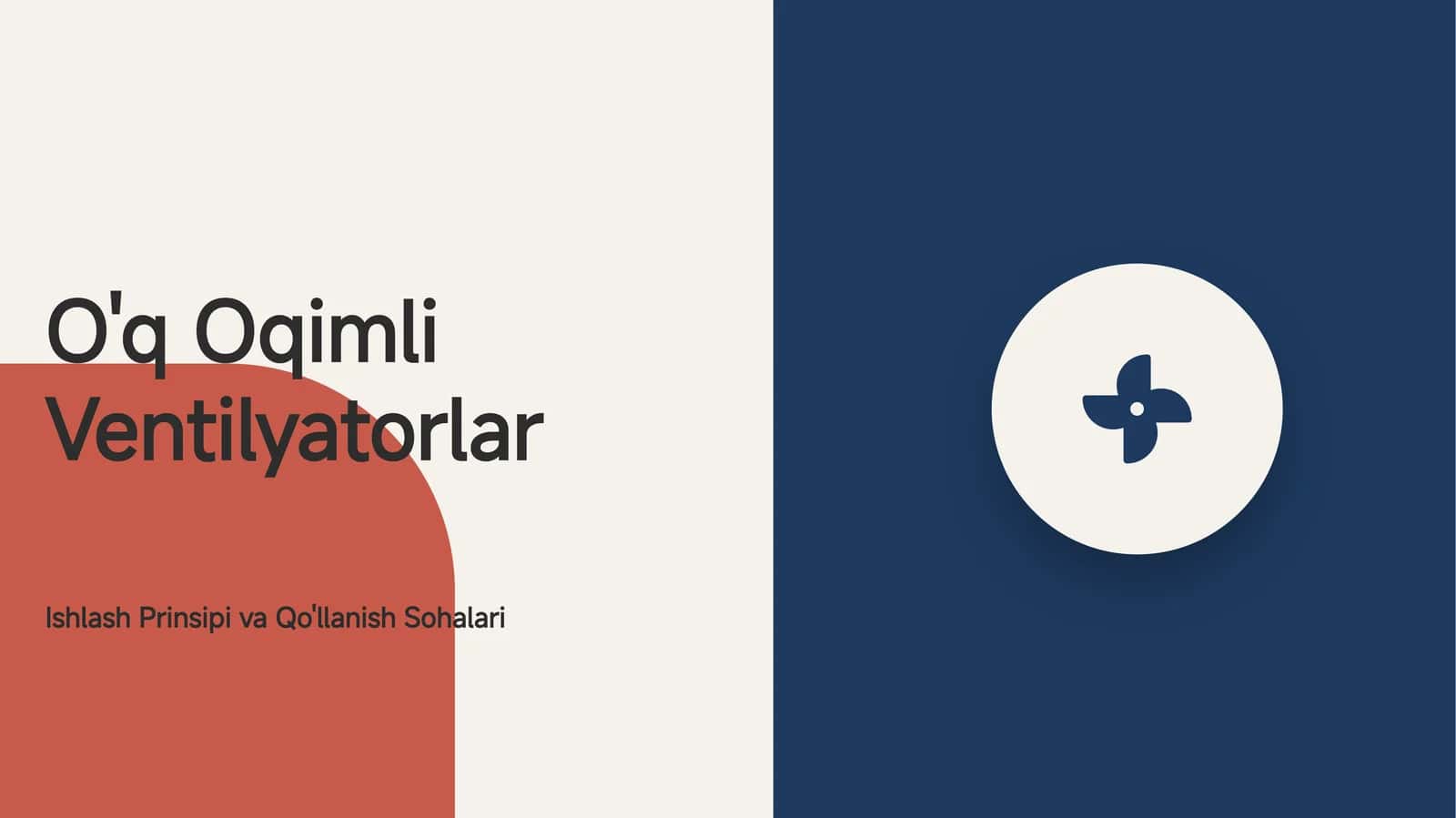 O'q oqimli Ventilyator