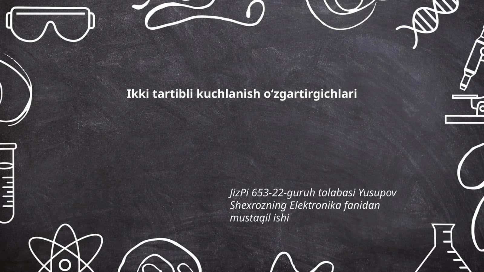 Ikki tartibli kuchlanish oʻzgartirgichlari