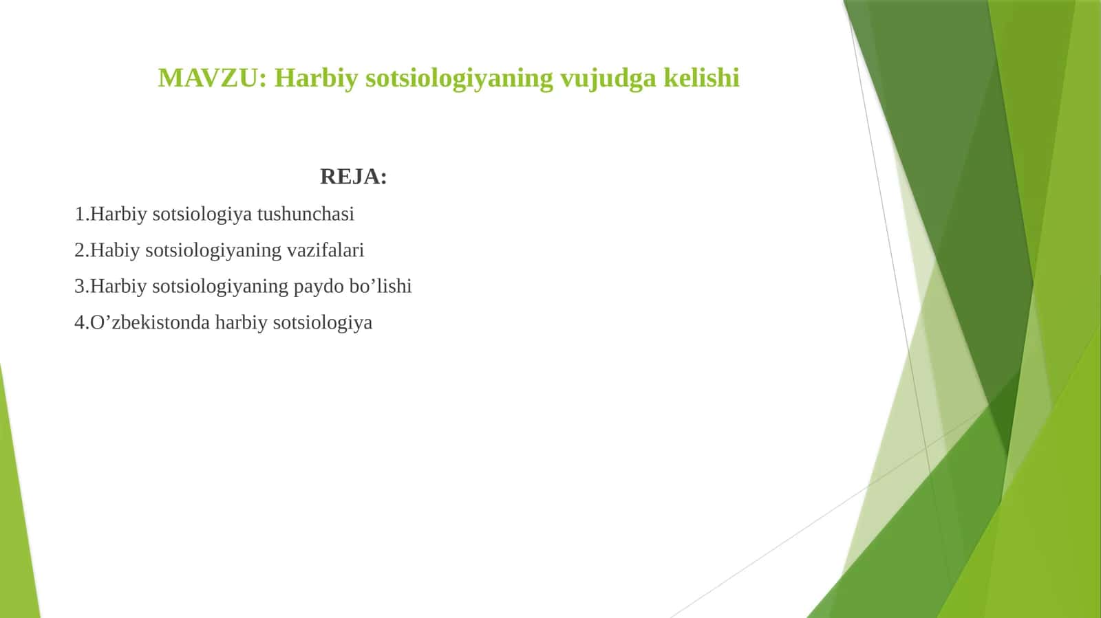 Harbiy sotsiologiyaning vujudga kelishi