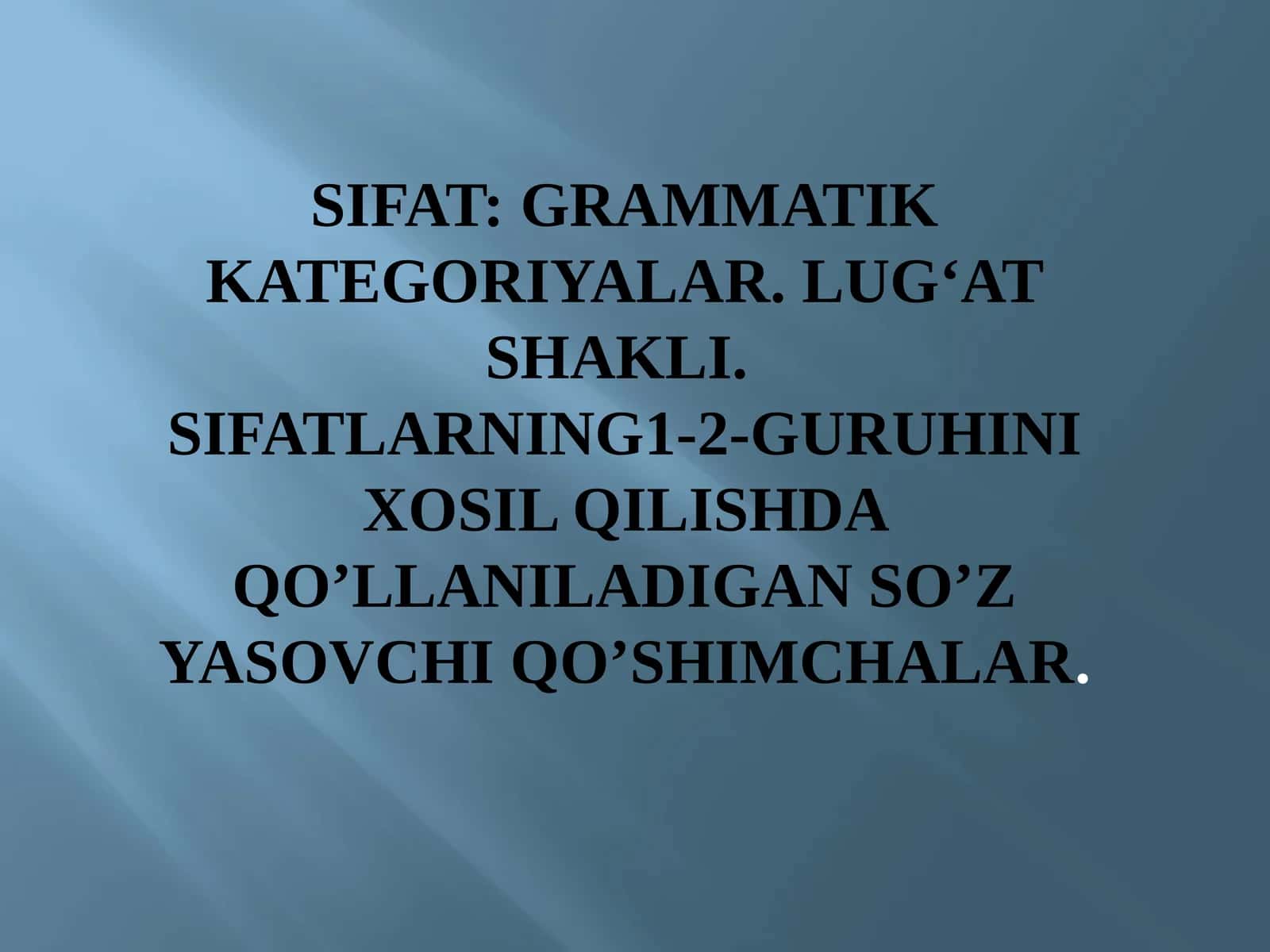 Sifatlar