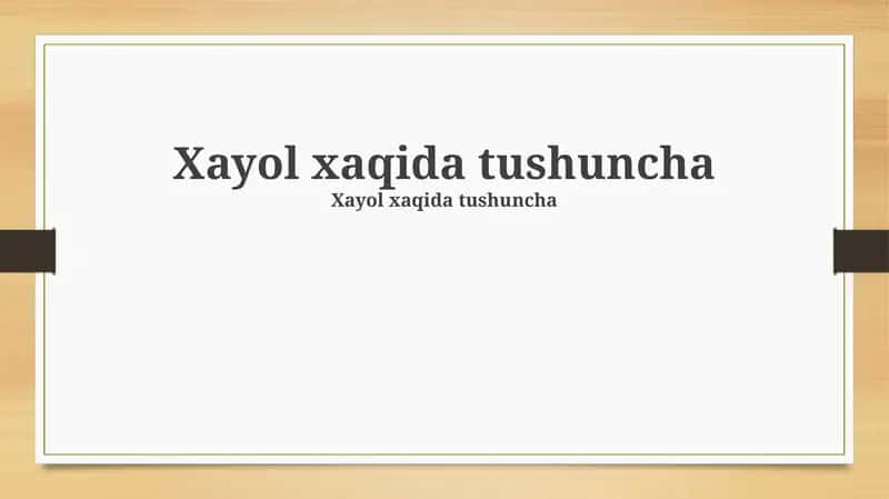 Tasavvur: Ta'rif va asosiy xususiyatlar