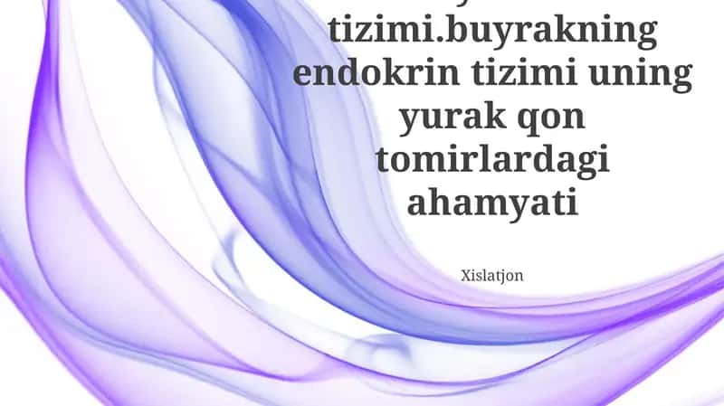 Buyrakning endokrin tizimi