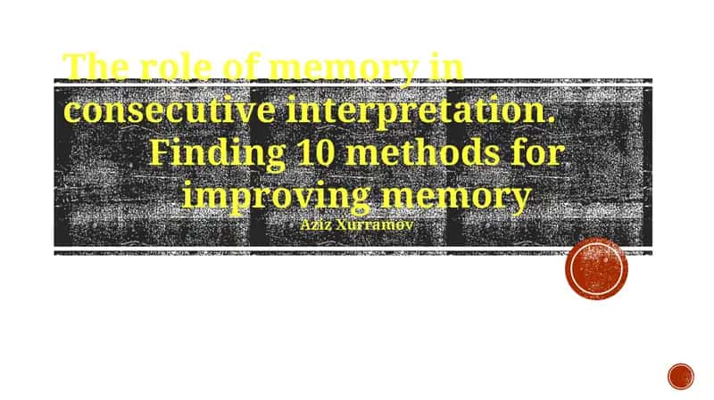 Consecutive Interpretation and Memory