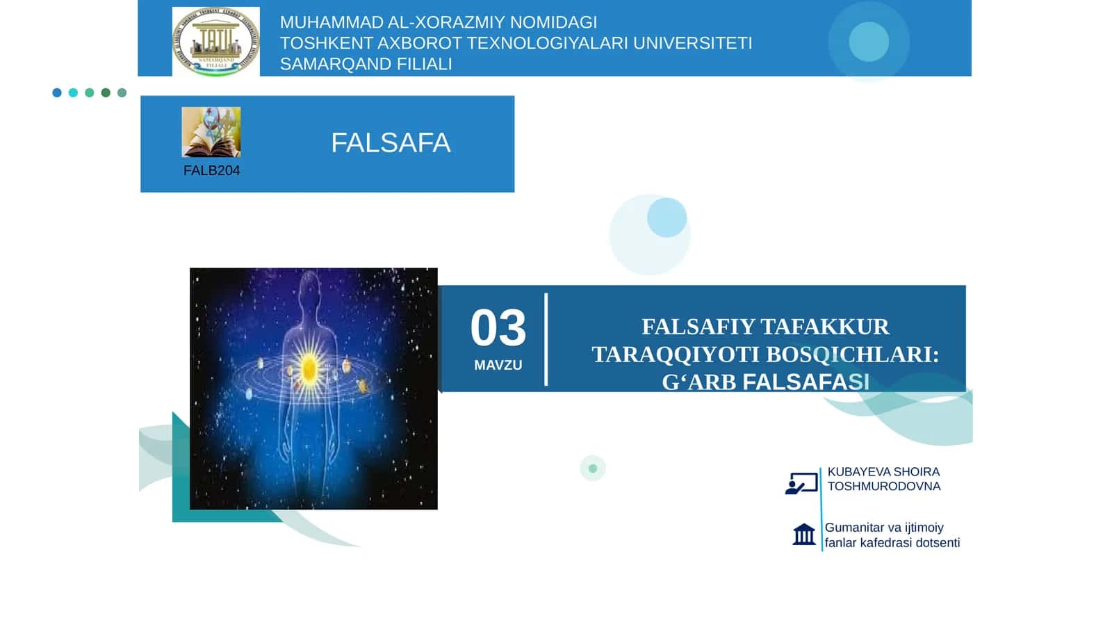 FALSAFIY TAFAKKUR TARAQQIYOTI BOSQICHLARI: G‘ARBFALSAFASI