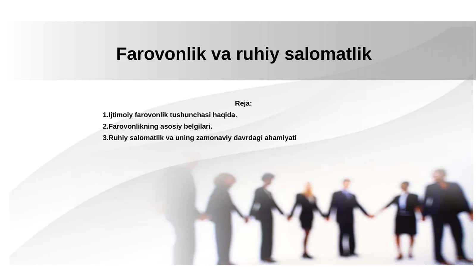 Farovonlik va ruhiy salomatlik