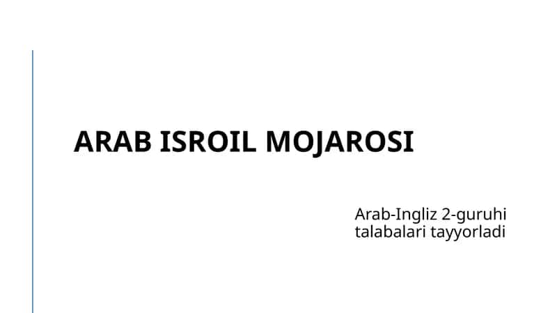 Arab-Isroilmojarosi