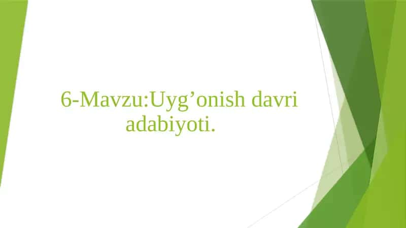 Uyg'onishdavriadabiyoti