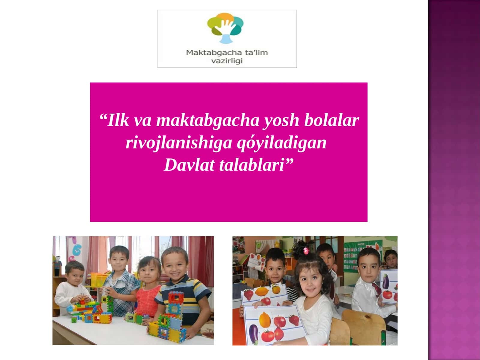 Ilk va Maktabgacha Yosh Bolalar Rivojlanishi