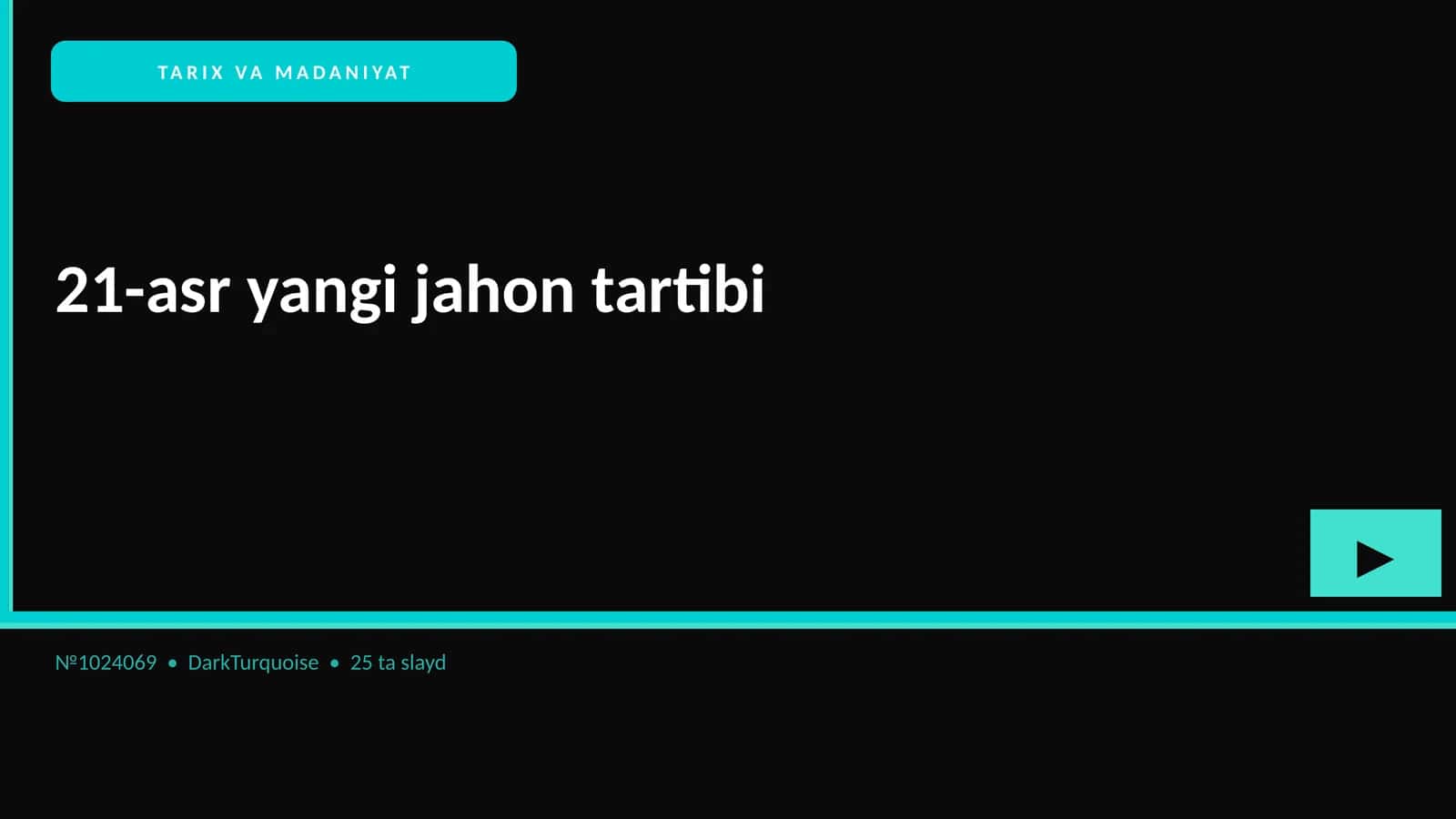 21-asr yangi jahon tartibi