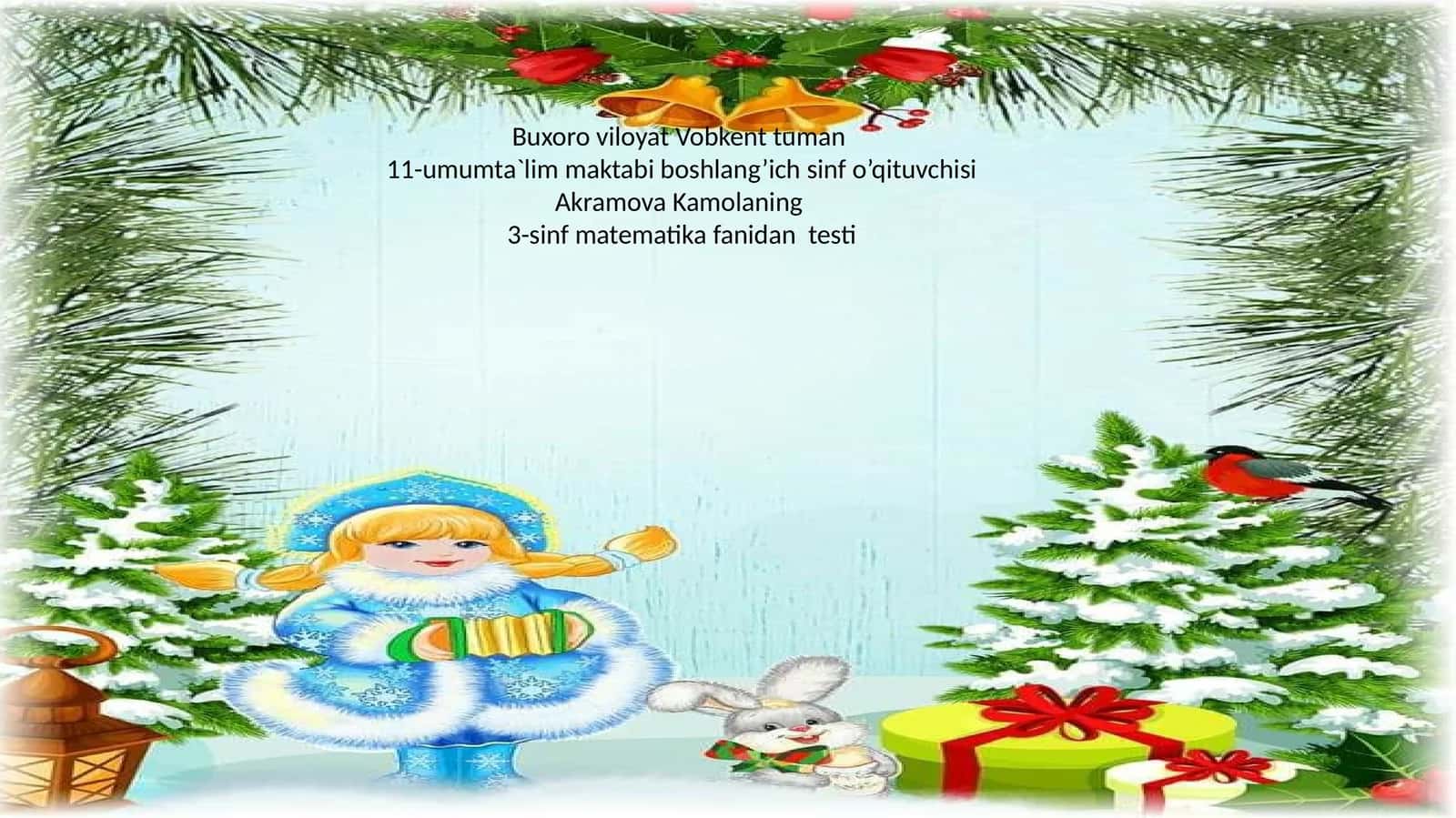 3-sinf matematika fanidan testi