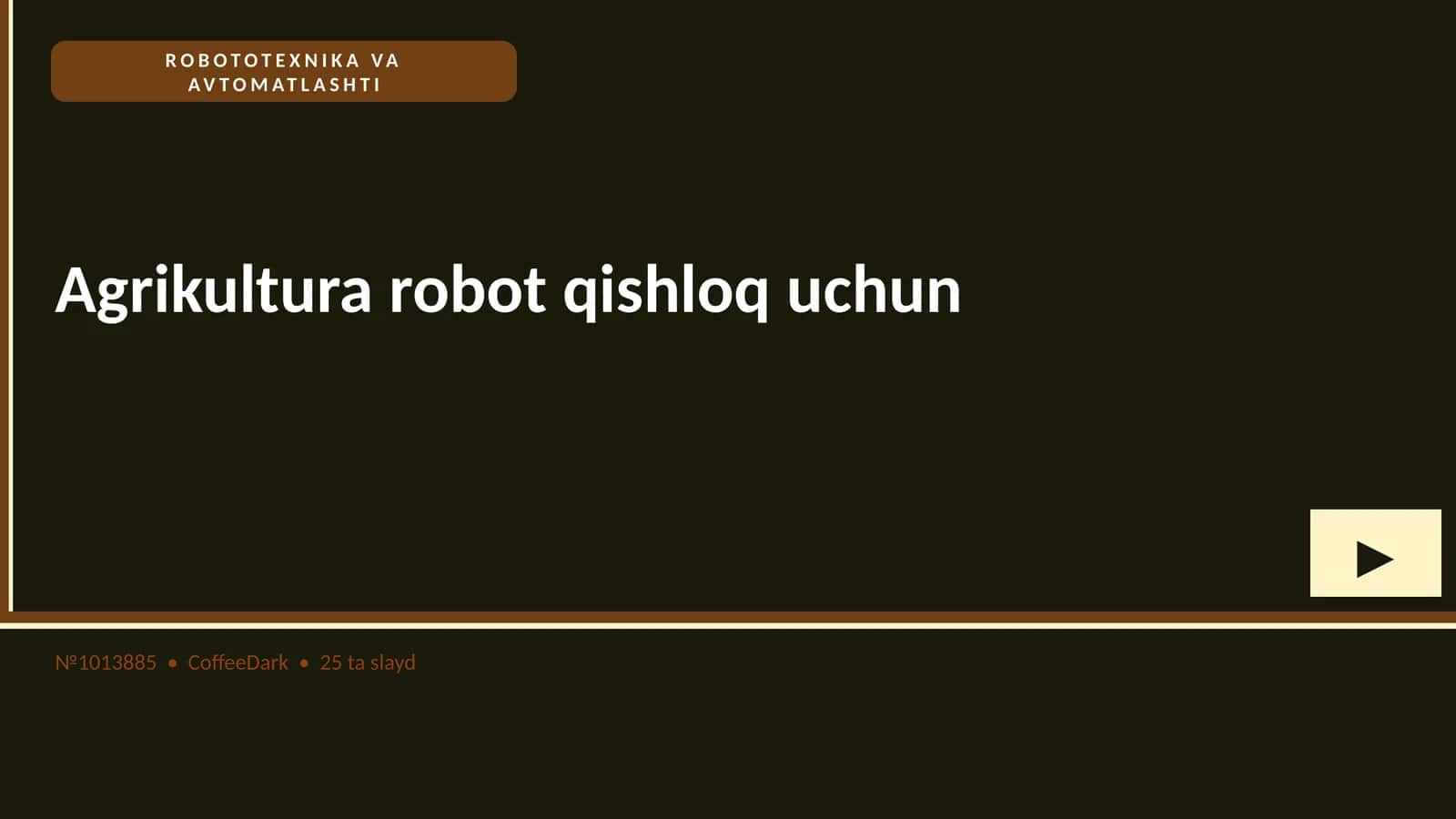 Agrikultura robot qishloq uchun