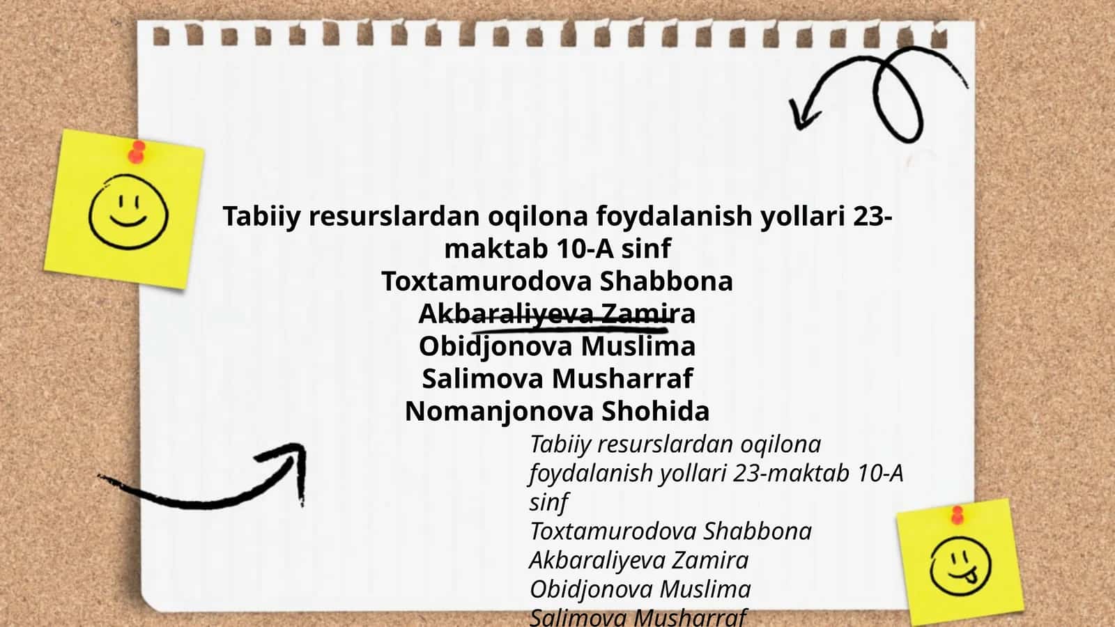 Tabiiy resurslardan oqilona foydalanish yollari