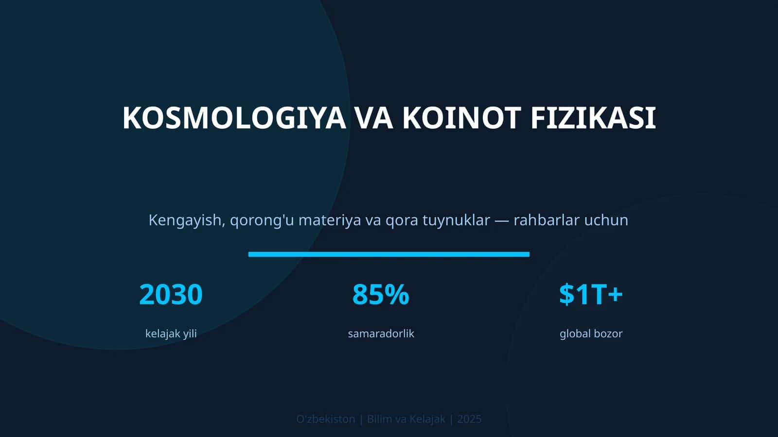 KOSMOLOGIYA VA KOINOT FIZIKASI