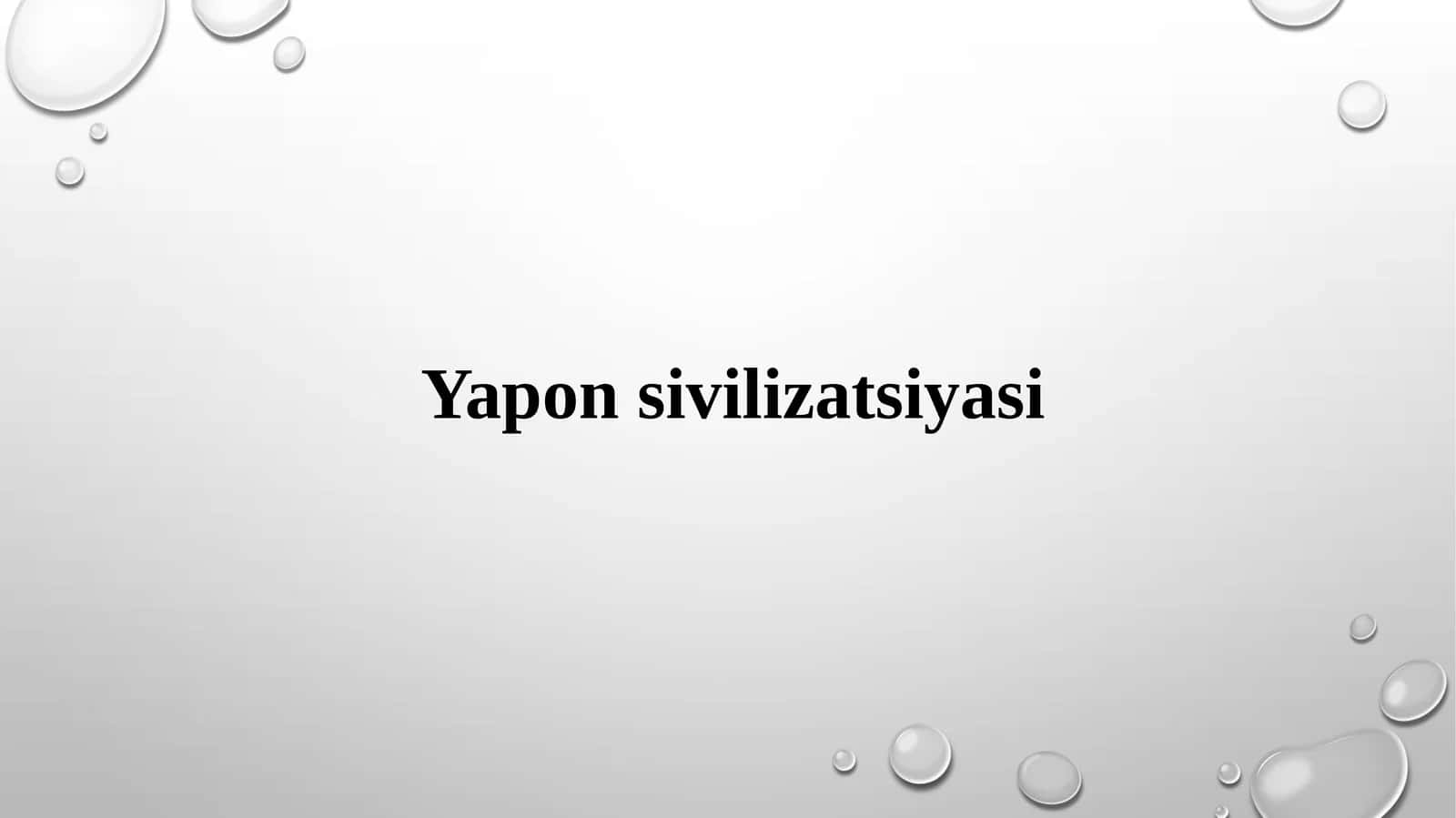 Yapon sivilizatsiyasi