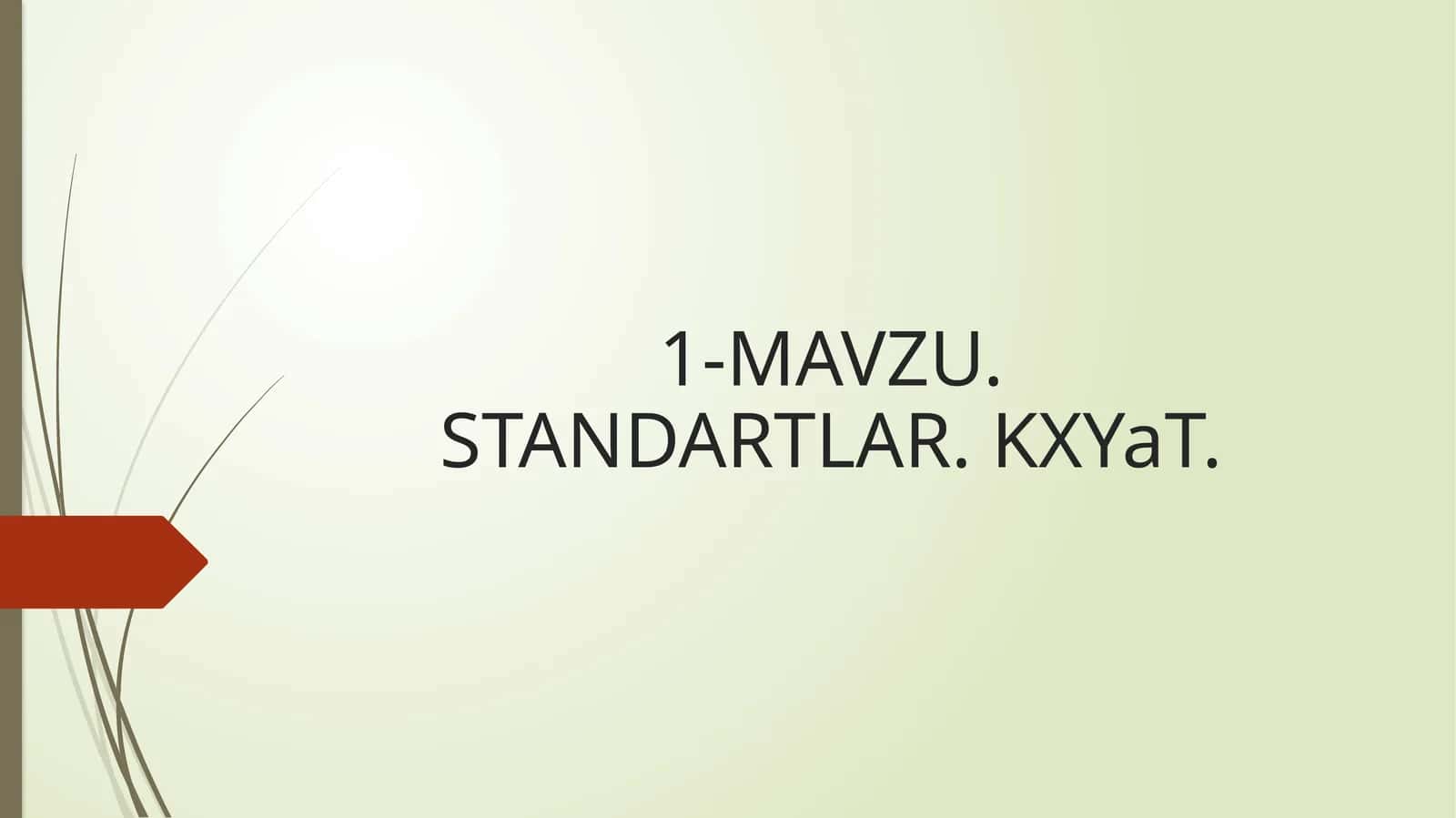 Standartlar va ularning turli