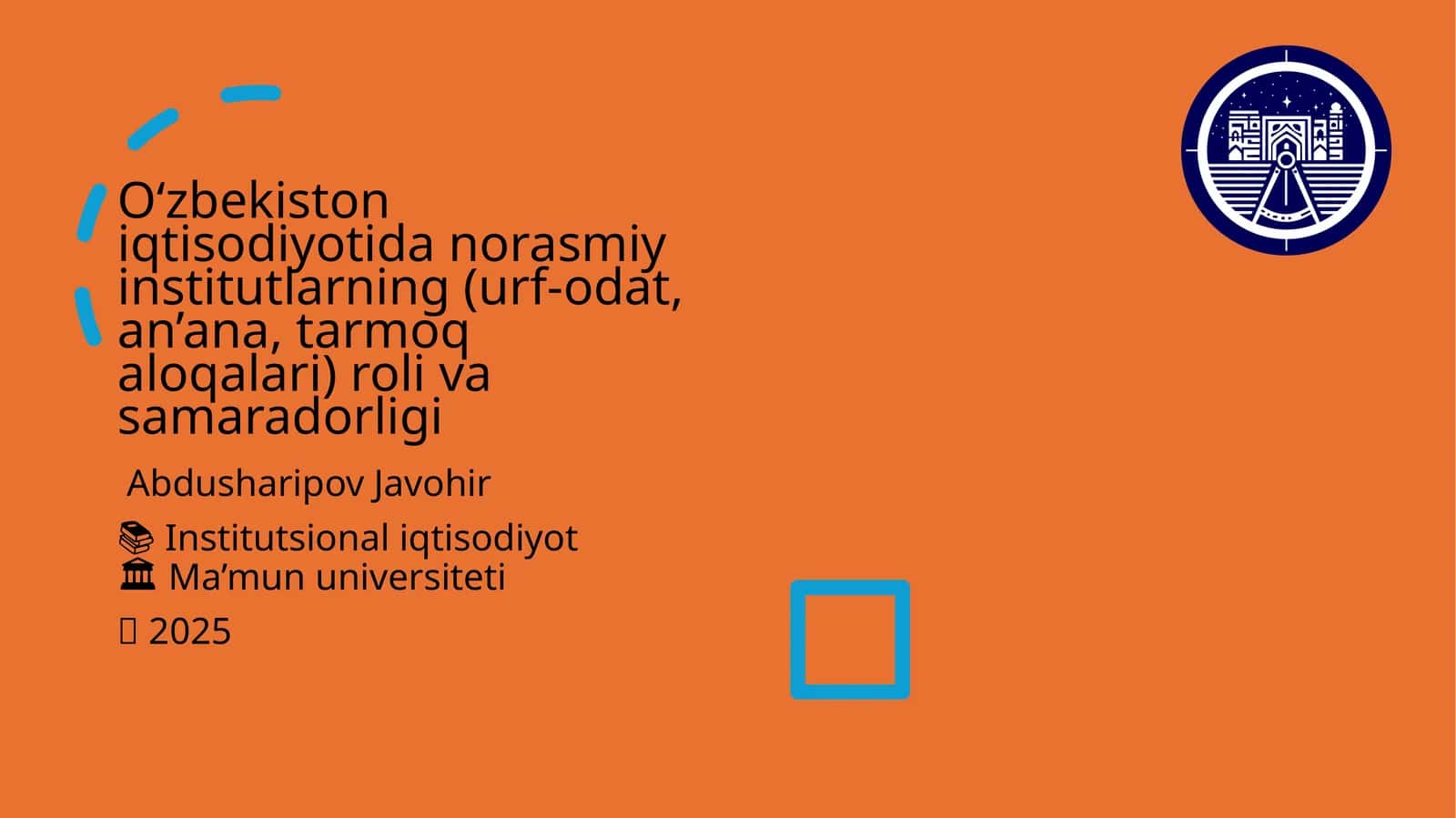 Norasmiy institutlarning roli va samaradorligi