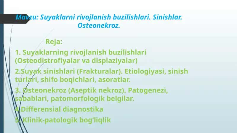 Suyaklarning rivojlanish buzilishlari