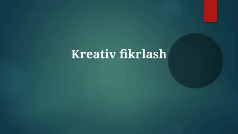 Kreativfikrlash