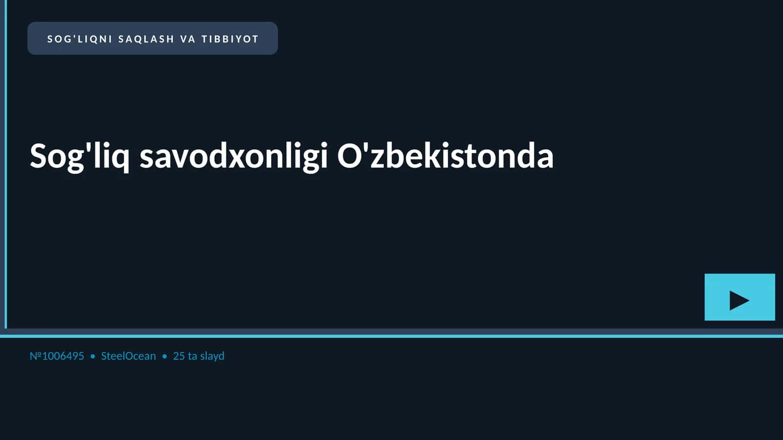 SOG'LIQNI SAQLASH VA TIBBIYOT