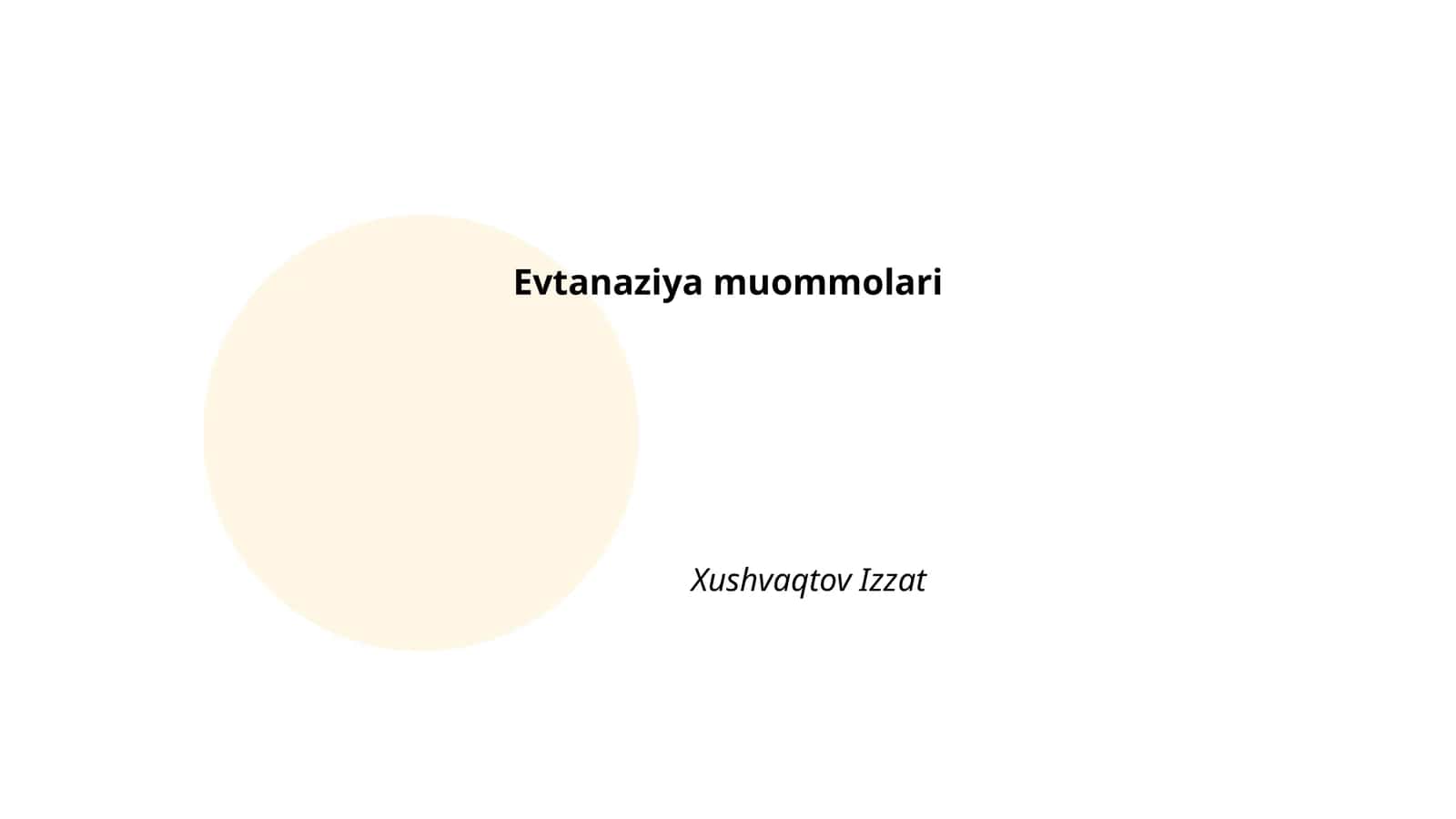 Evtanaziya muommolari
