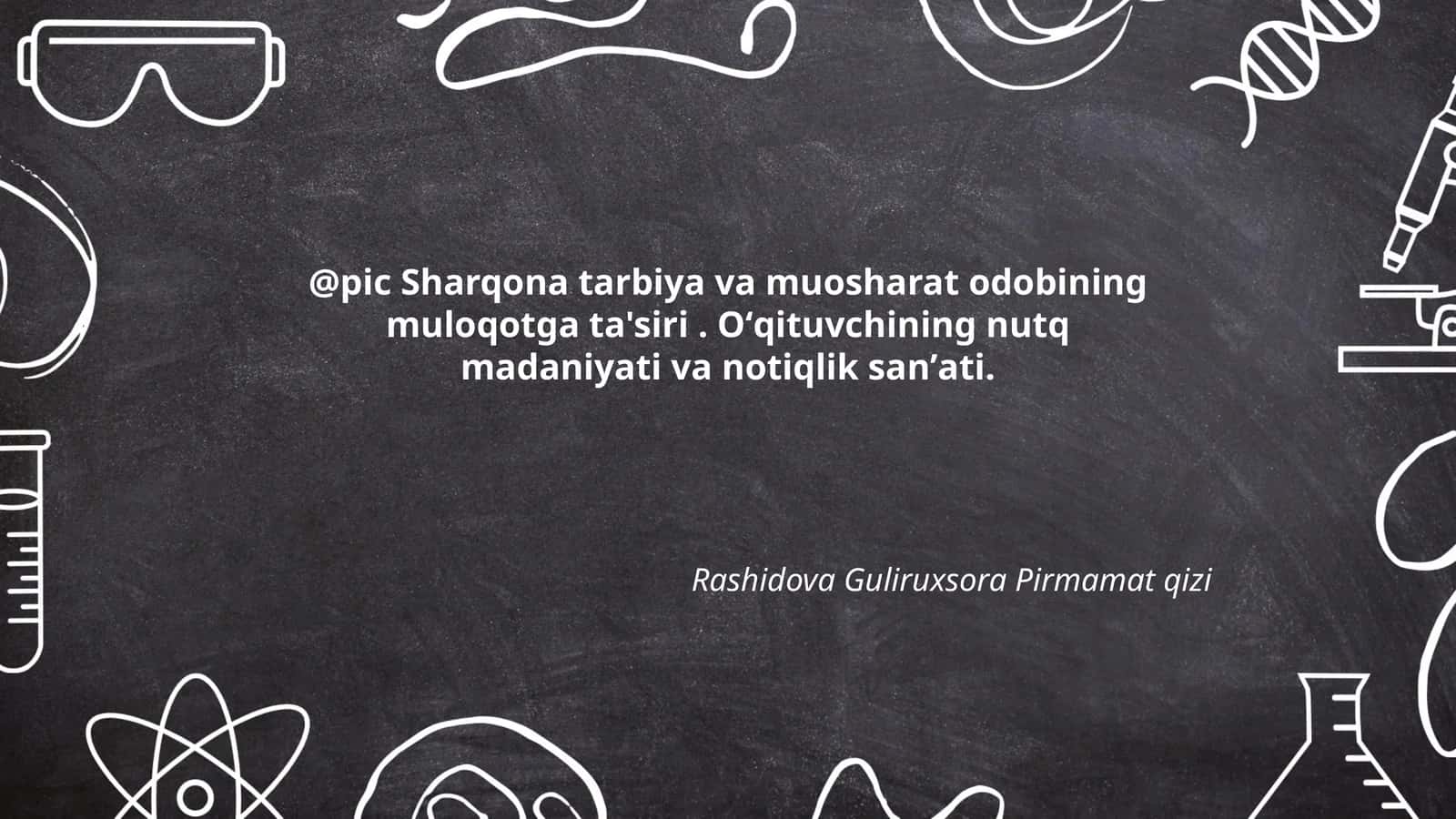 Sharqona tarbiya va muosharat odobining muloqotga ta'siri