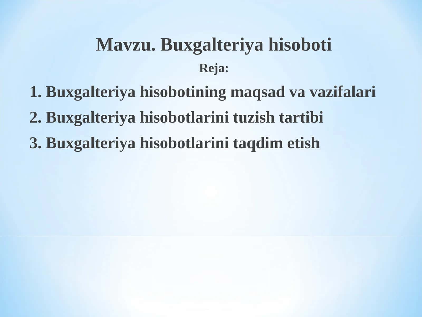 Buxgalteriya hisoboti