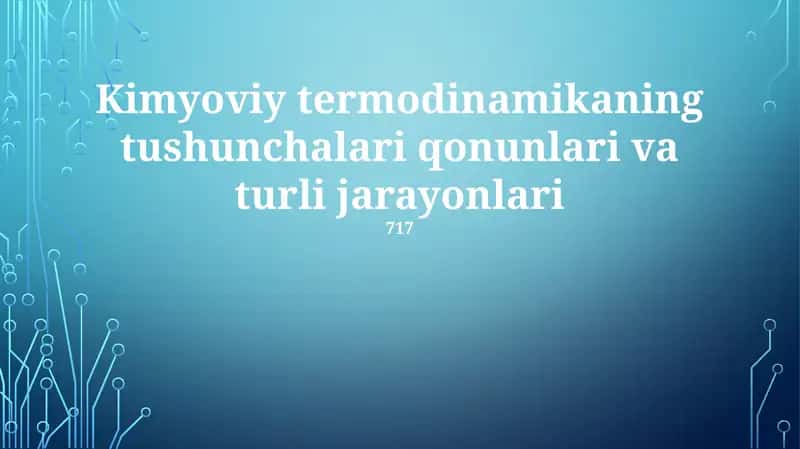 Kimyoviy termodinamika