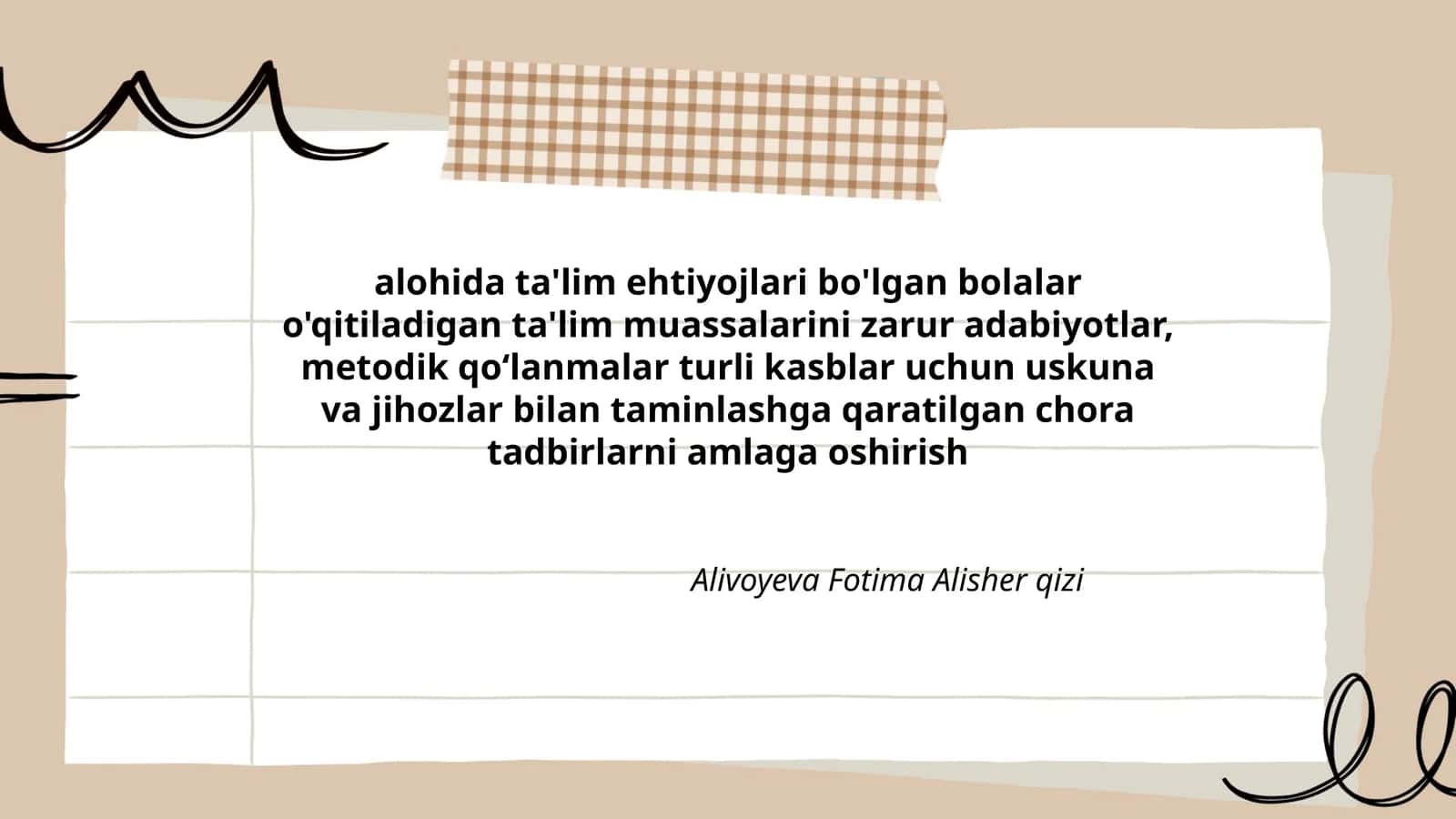 Zarur adabiyotlar va metodik qo'lanmalar turli kasblar uchun uskuna va jihozlar bilan taminlashga qaratilgan chora tadbirlar