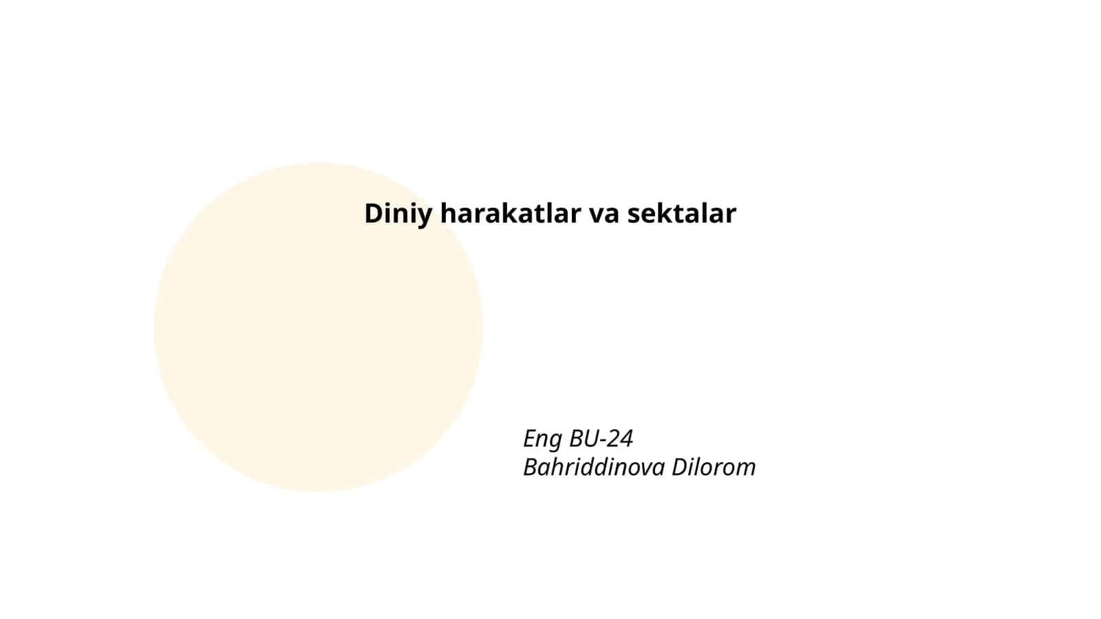 Diniy harakatlar va sektalar