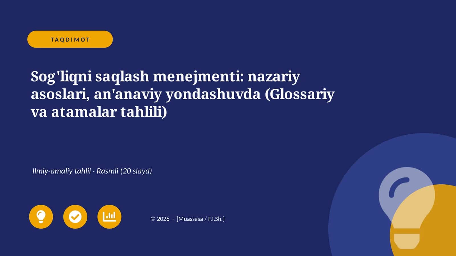 Sog'liqni saqlash menejmenti: nazariy asoslari, an'anaviy yondashuvda (Glossariy va atamalar tahlili)