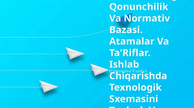 Biologik Faol Moddalarning Qonunchilik Va Normativ Bazasi
