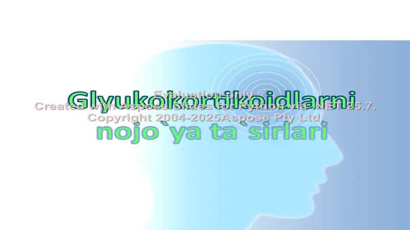 Glyukokortikoidlarni nojo`yi ta`sirlari