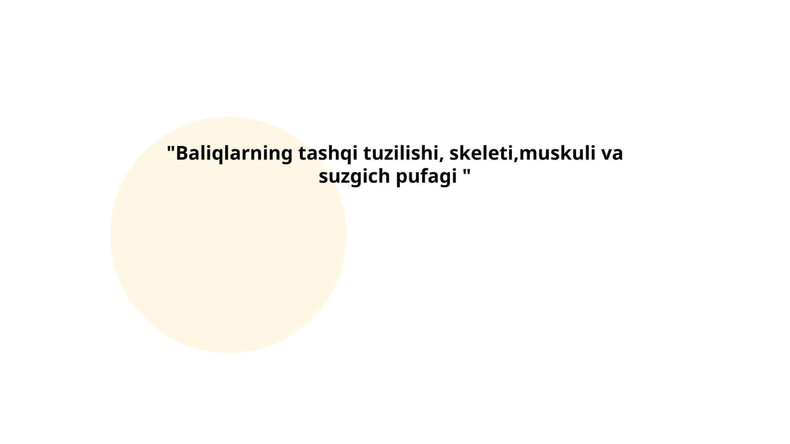 Baliqlarning Tashqi Tuzilishi