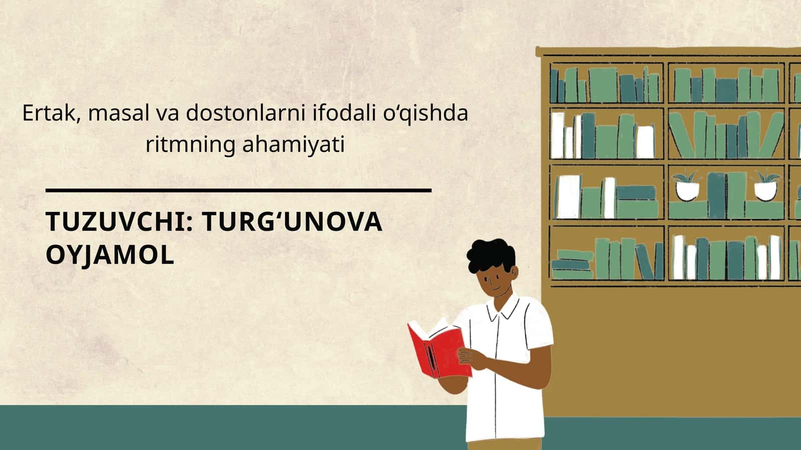 Ertak, masal va dostonlarni ifodali o‘qishda ritmning ahamiyati
