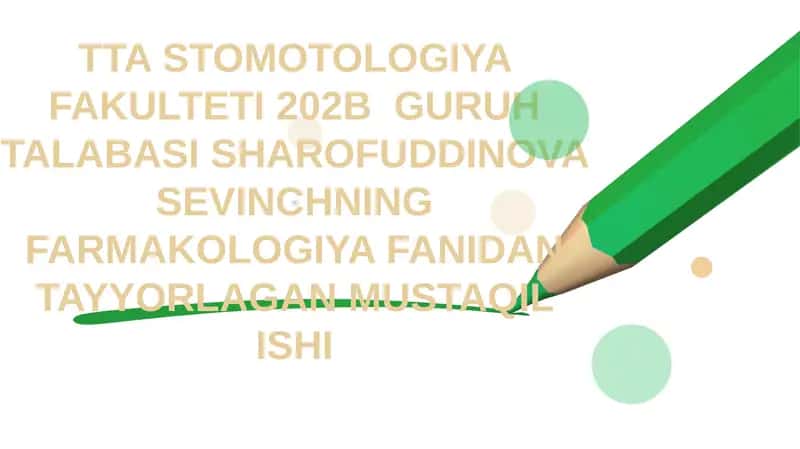 Parkinson kasalligini davolashda ishlatiladigan dori vositalar