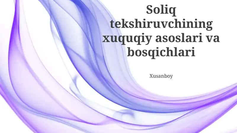 Soliq Tekshiruvi