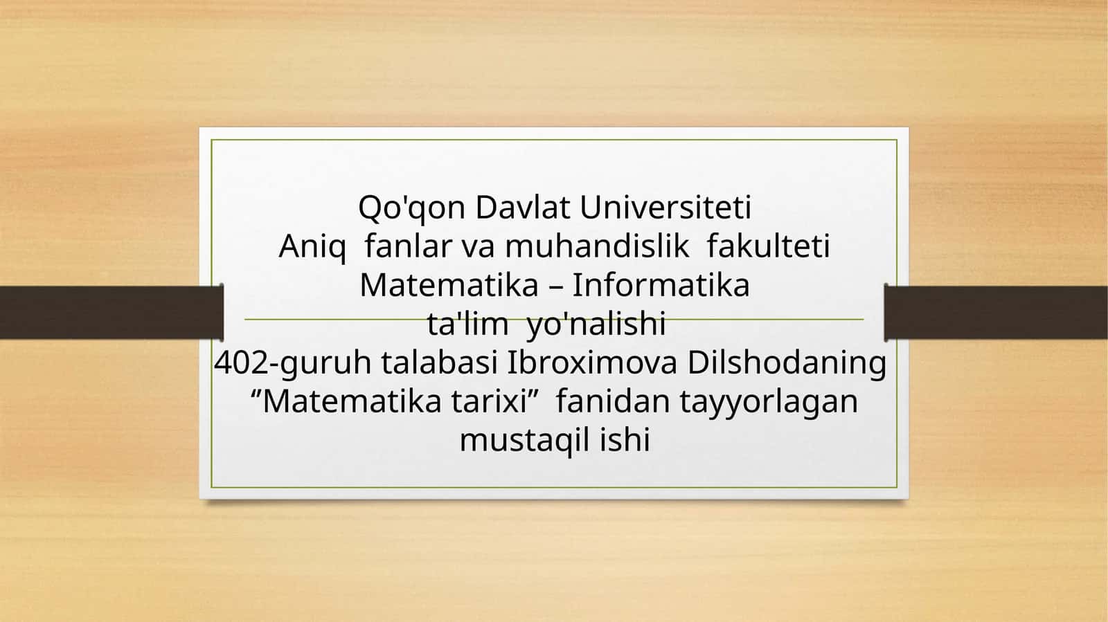 Taqdimot