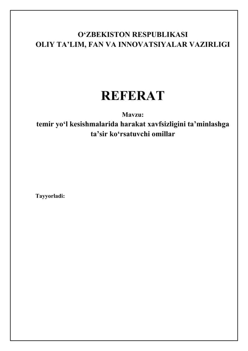 Temir yo'l kesishmalari xavfsizligi
