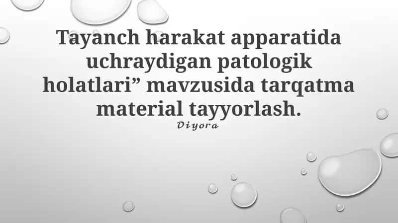 Harakat-tayanch tizimining patologik holatlari
