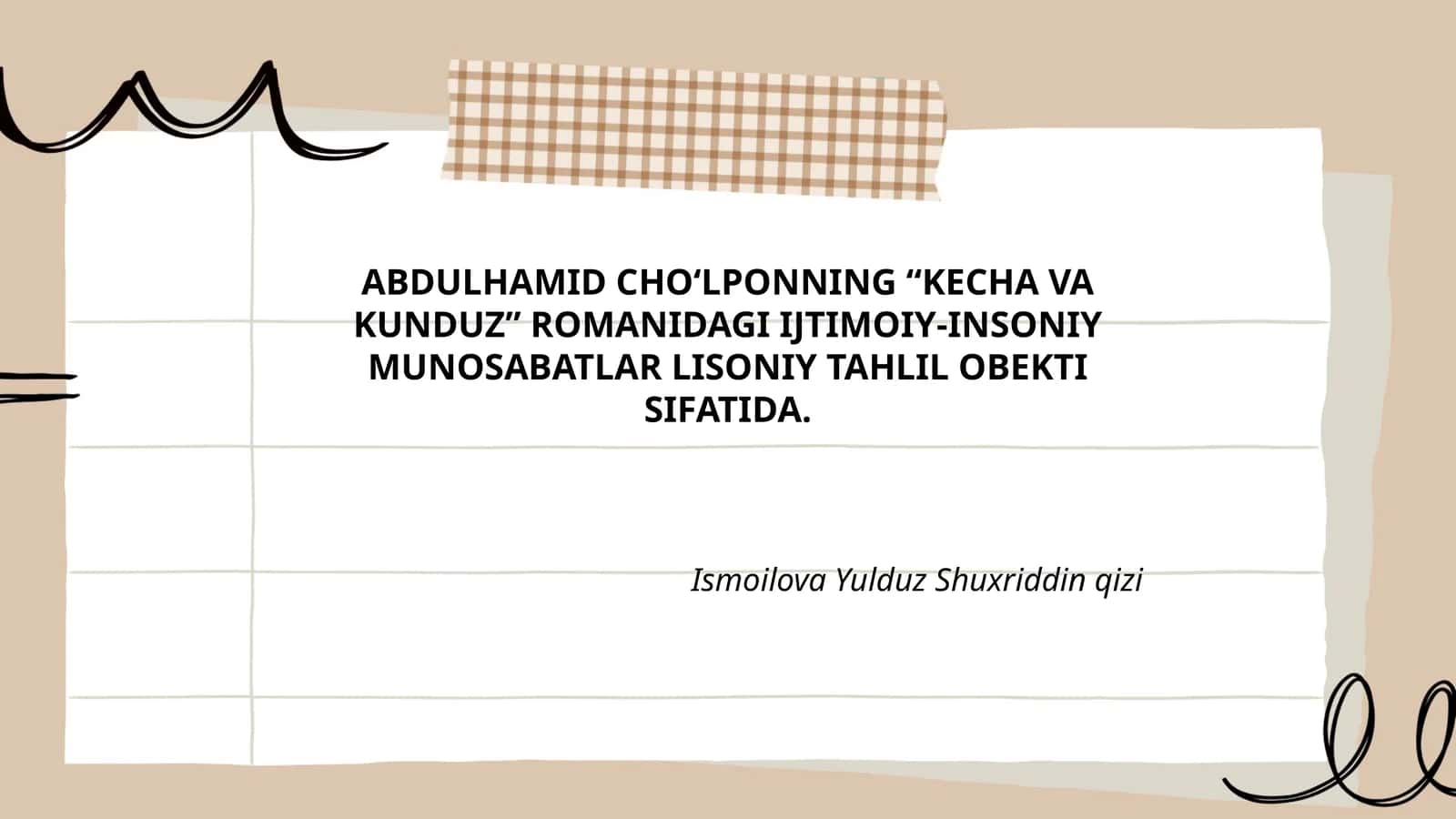 KECHA VA KUNDUZ